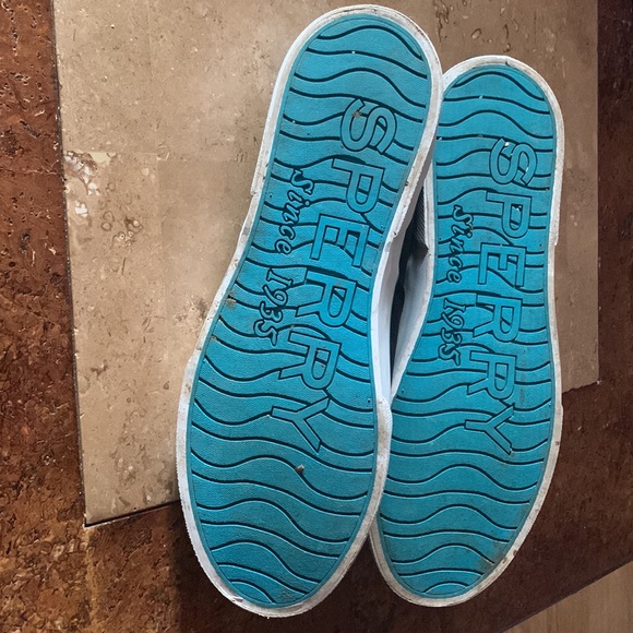 Black Canvas Sperry Tennis Shoes - Picture 2 of 6